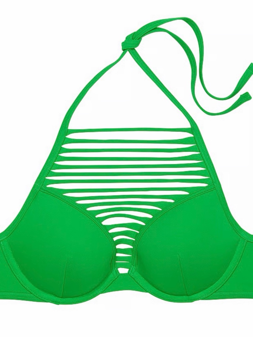 Victoria's Secret Green Halter Push Up Bikini Top